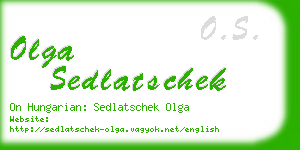 olga sedlatschek business card